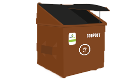Conteneur à compost à chargement frontal