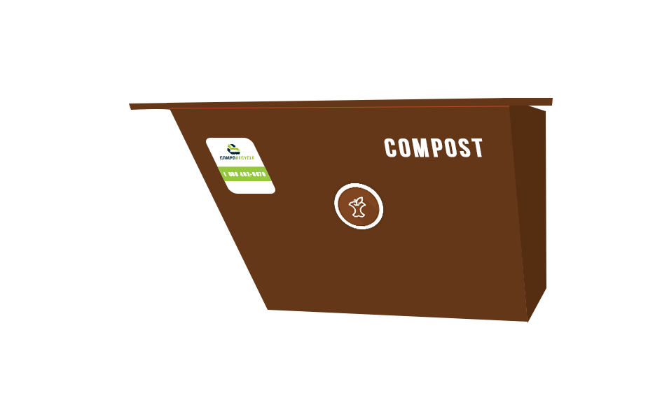 Conteneur à compost à chargement arrière